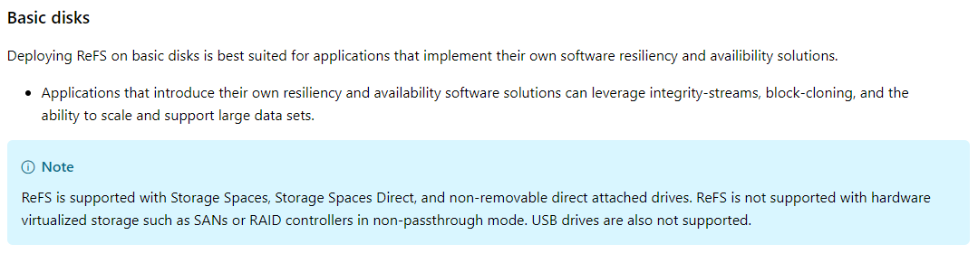 Resilient File System (ReFS) overview