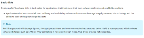 Resilient File System (ReFS) overview